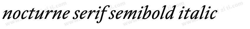 nocturne serif semibold italic字体转换